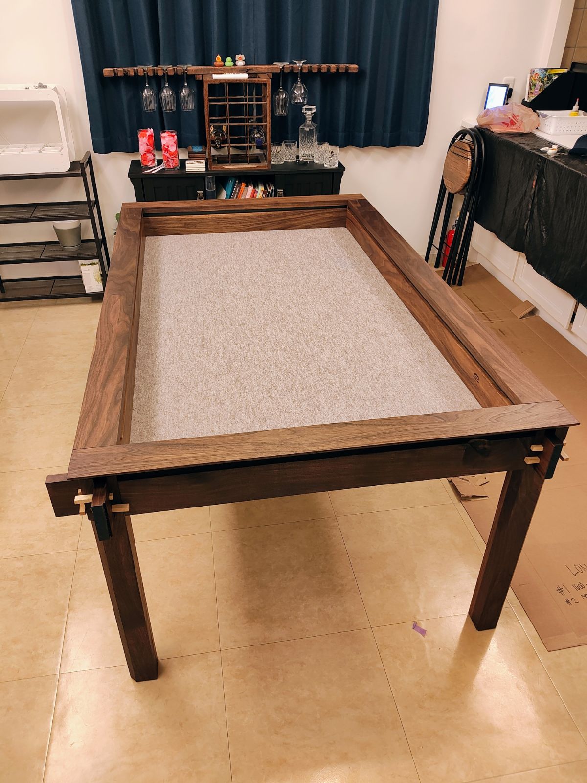 Gaming Table in Walnut and Maple